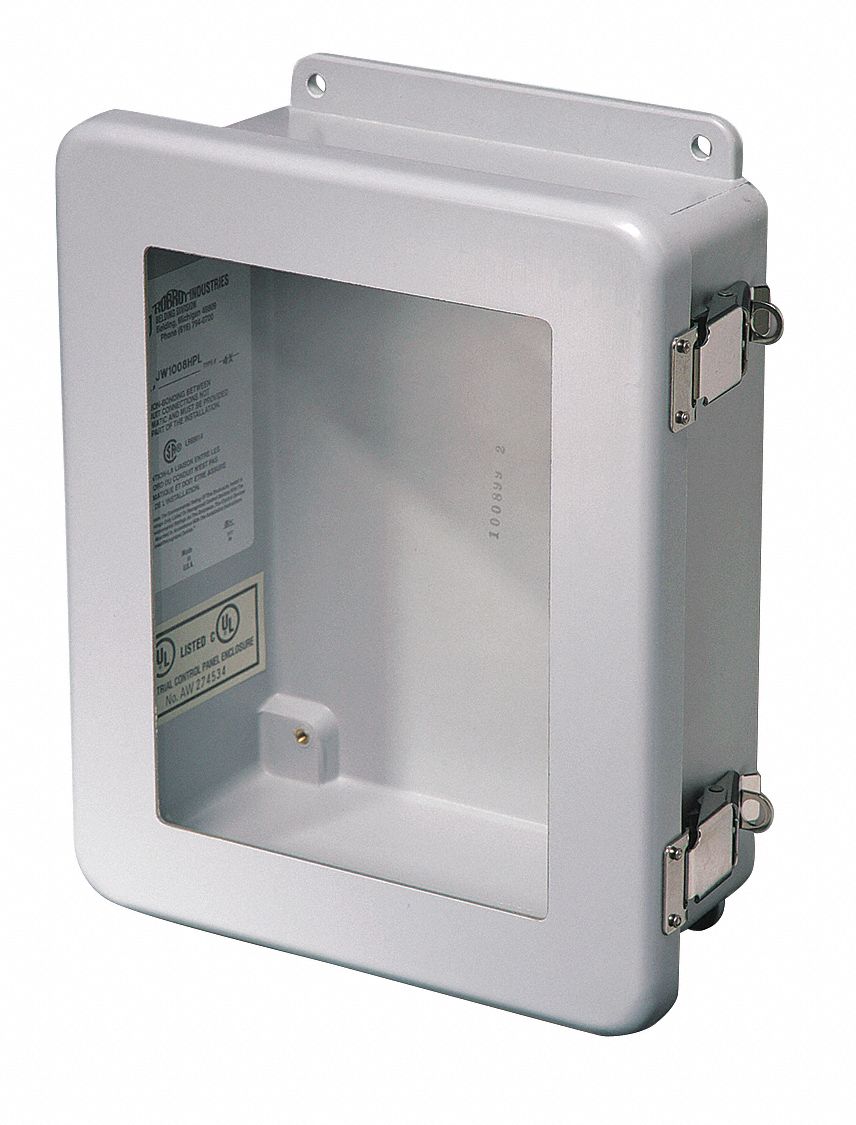 HUBBELL-WIEGMANN Enclosure: Padlockable Latch, 12 in Nominal Enclosure Ht,  6 in Nominal Enclosure Dp