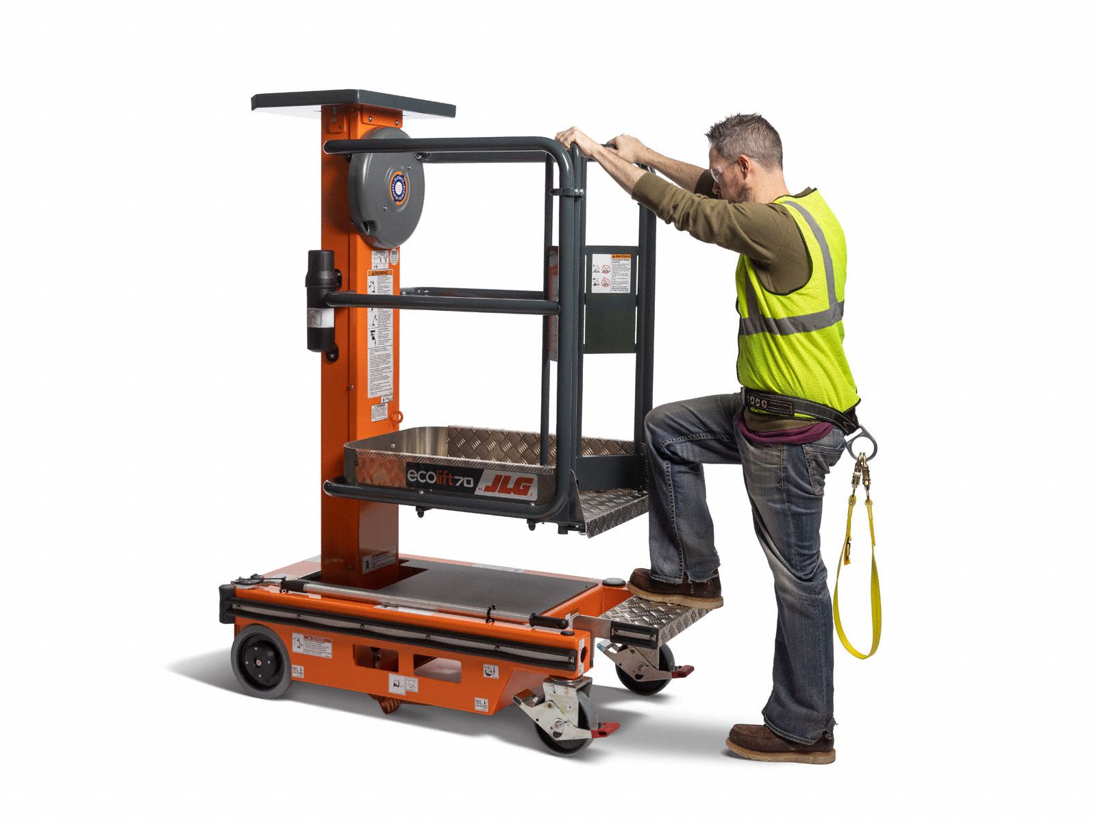 JLG Personnel Lift: Push-Around, Stored Power Lift, 330 Lb Load ...