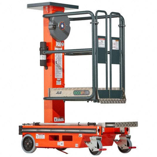 JLG Personnel Lift, Push-Around Drive, Stored Power Lift Power Source ...