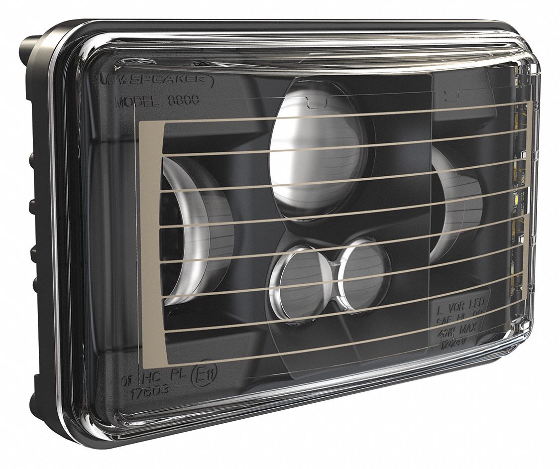 Headlight: Headlight, LED, Heated, Low Beam, Recessed Mount, Low-Profile Panel Mount