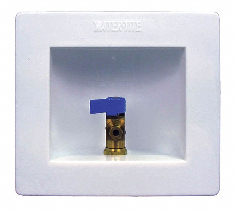Outlet Box: PEX 1807, 1/4 in Turn, Center, 8.25 in Box Wd, 6.13 in Box Ht