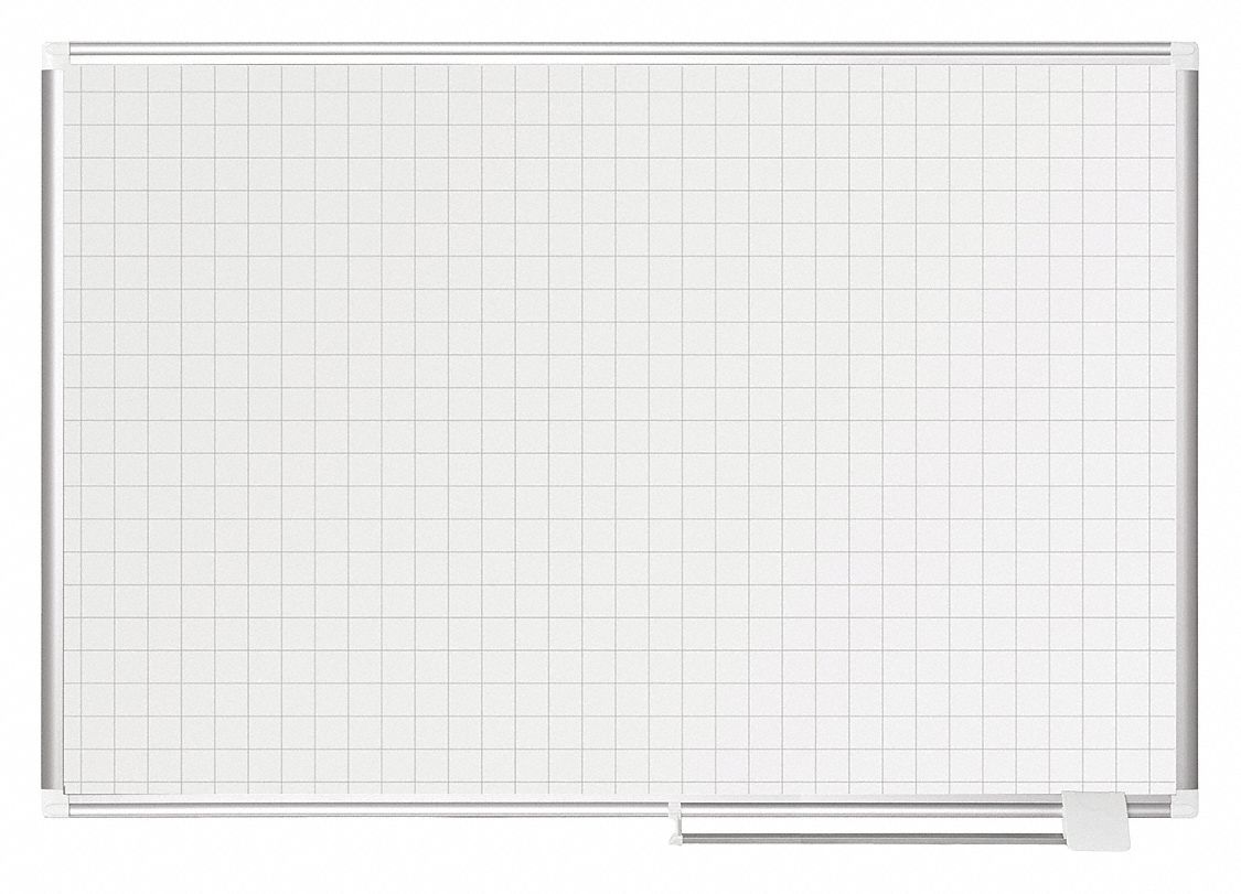 MASTERVISION Gloss-Finish Steel Dry Erase Grid Board, Wall Mounted, 48 ...