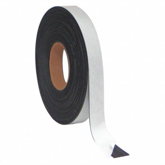 MASTERVISION, White, 1 in Ht, Magnetic Adhesive Roll Tape - 52XG84 ...