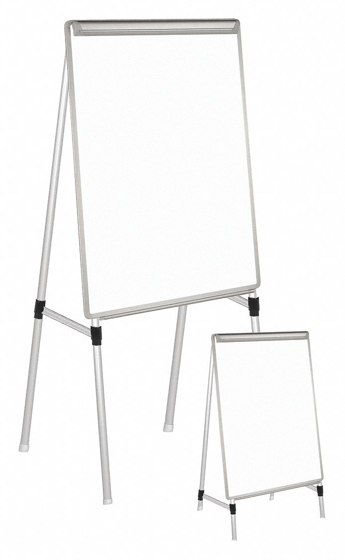 Portable/Carry, 79 in Dry Erase Ht, Dry Erase Board 52XG98