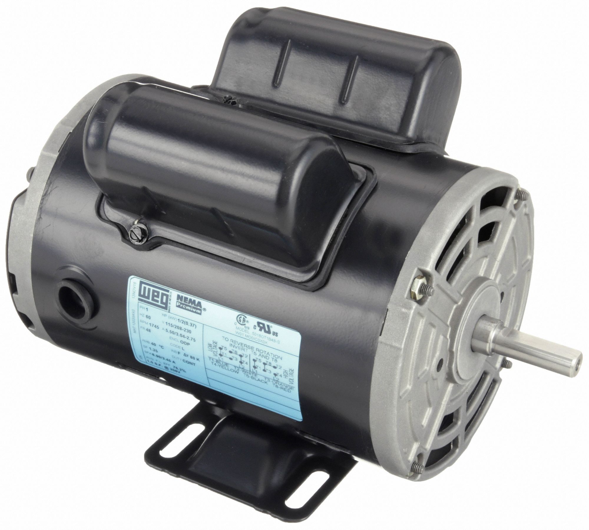 MOTEUR UTILISATION GENRL,1/2 HP,48 FRAME