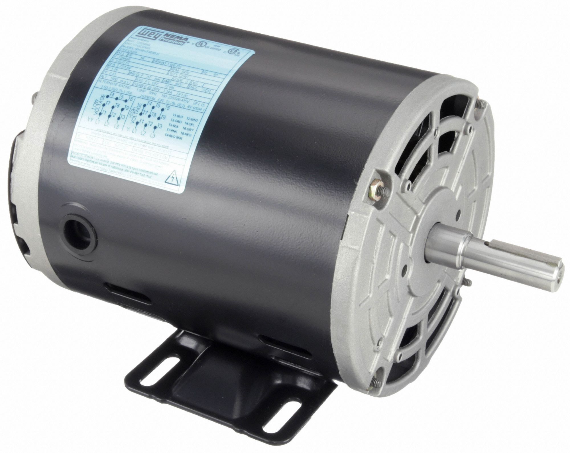 General Purpose Motor: Open Drip Proof, Rigid Base Mount, 1 HP, 3475 rpm Nameplate RPM, 56 Frame
