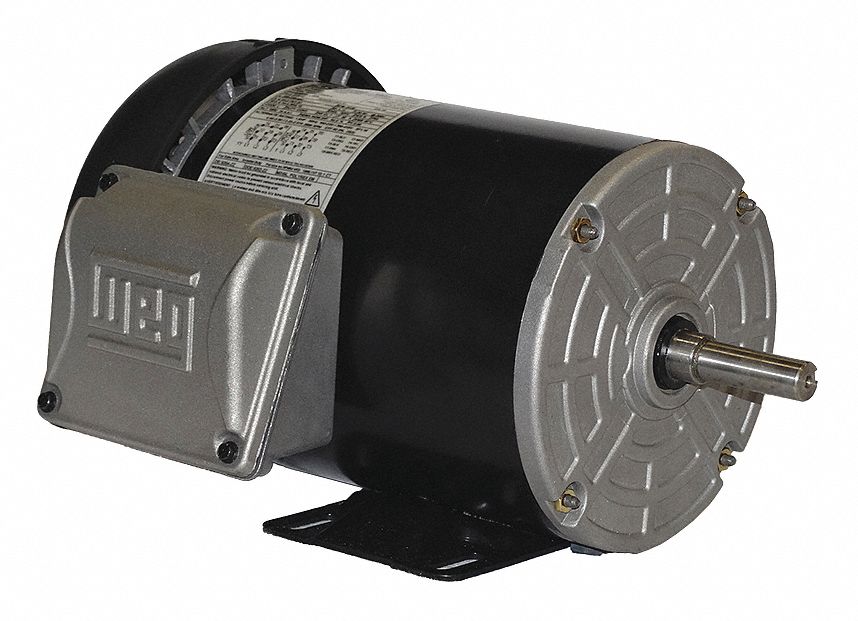 General Purpose Motor: Totally Enclosed Fan Cooled, Rigid Base Mount, 1 HP, 230/460V AC