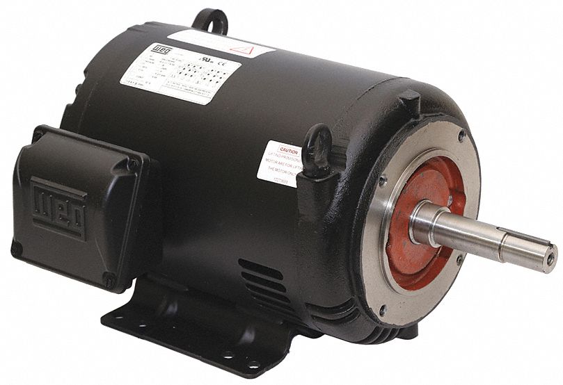 Close-Coupled Pump Motor: Open Dripproof, Face/Base Mounting, 2 HP, 3, 510 Nameplate RPM