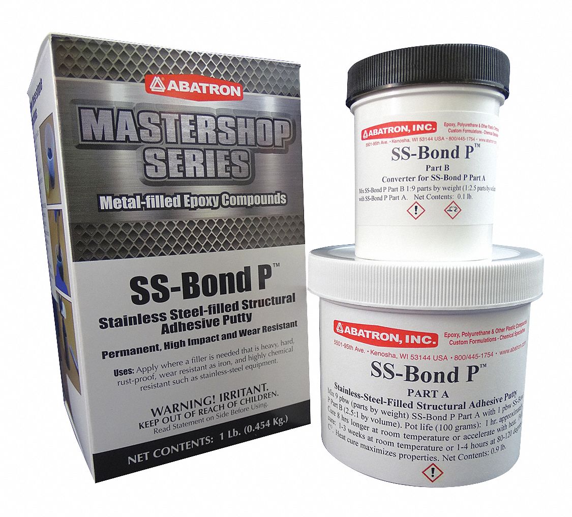 SS BOND P 1 lb Epoxy Putty with Temp. Range of 50° to 100°F, Gray