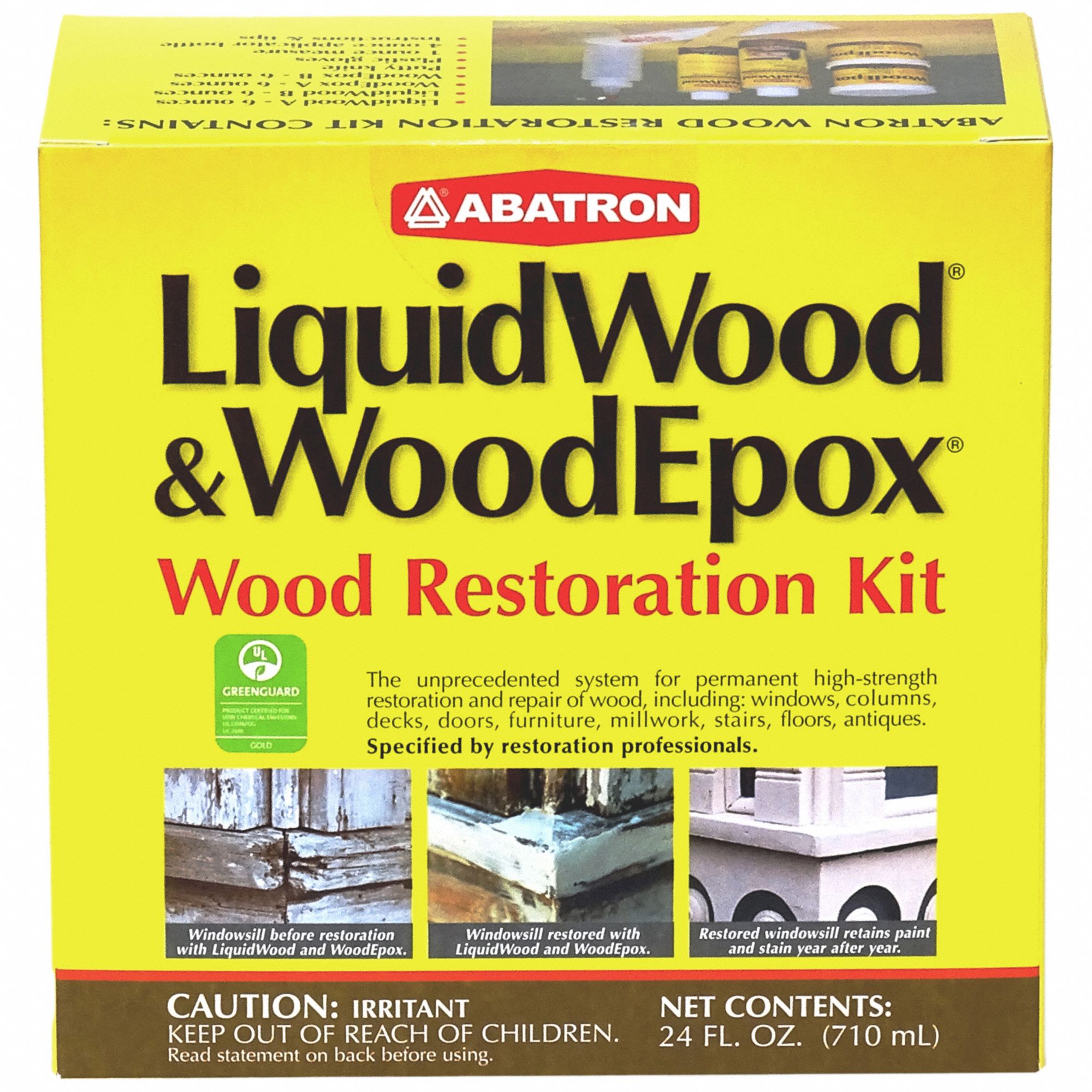 Repair Kit: LiquidWood and WoodEpox, Wood Repair, 24 oz Container Size, Box, Clear/White