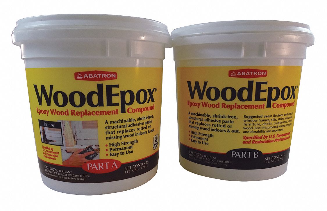 Wood Filler: Epoxy, Light Wt, 2 gal, with Temp. Range of 50° to 100°F, Beige, 1 to 8 hr Cure
