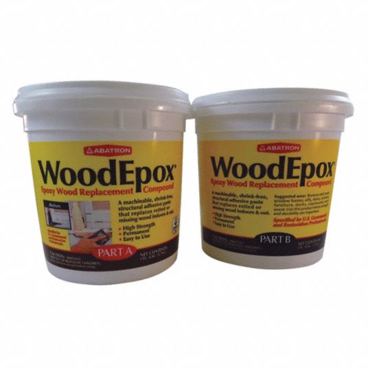 WOODEPOX Wood Filler Epoxy, Light Wt, 2 gal, with Temp. Range of 50