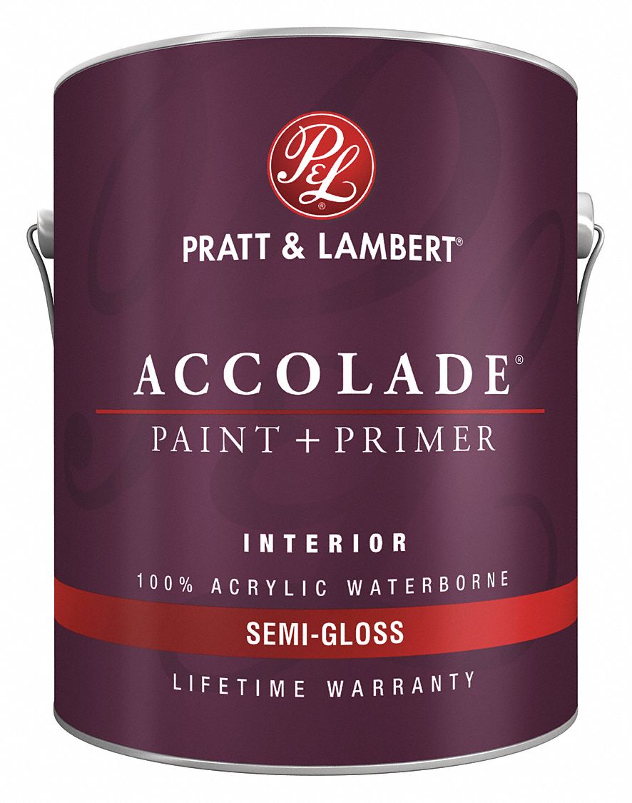 PRATT & LAMBERT SemiGloss Interior Paint, Latex, Khaki Beige, 1 gal