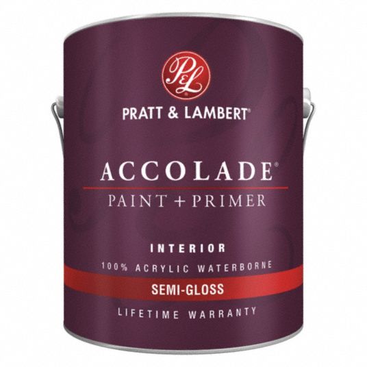 PRATT & LAMBERT SemiGloss Interior Paint, Latex, Khaki Beige, 1 gal