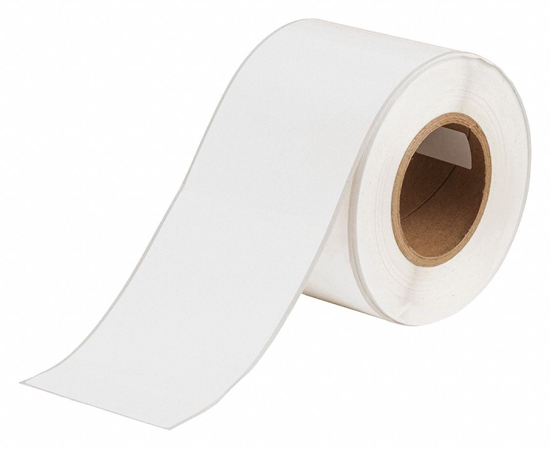 4 in x 100 ft, Vinyl, Continuous Label Roll - 52YC13|J50C-4000-2595 ...