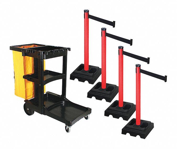 Barrier Systems, Post Red, 10 ft. Belt