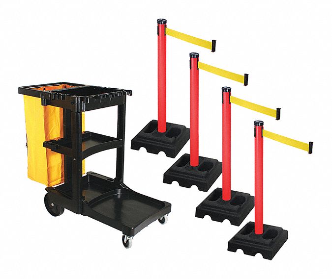 Barrier Systems, Post Red, 10 ft. Belt