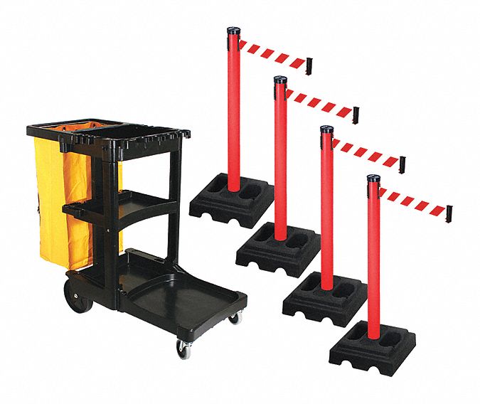 Barrier Systems, Post Red, 10 ft. Belt
