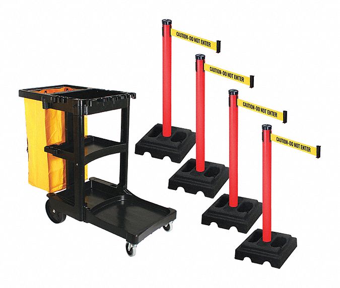 Barrier Systems, Post Red, 10 ft. Belt