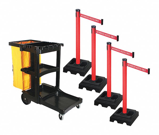 Barrier Systems, Post Red, 10 ft. Belt