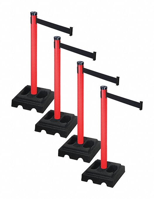 Barrier Systems, Post Red, 10 ft. Belt