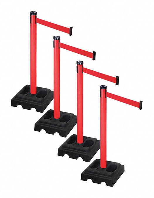 Barrier Systems, Post Red, 10 ft. Belt