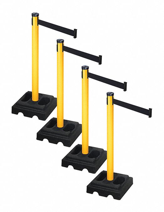 Barrier Systems, Post Yellow, 10 ft. Belt