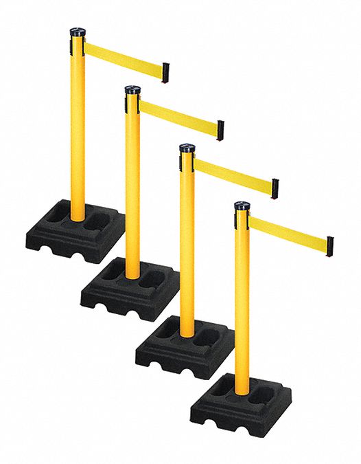 Barrier Systems, Post Yellow, 10 ft. Belt
