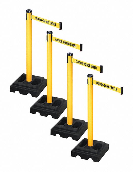 Barrier Systems, Post Yellow, 10 ft. Belt