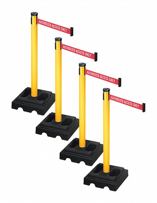 Barrier Systems, Post Yellow, 10 ft. Belt