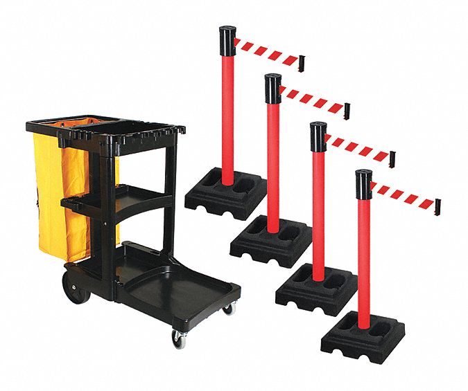 Barrier Systems, Post Red, 15 ft. Belt