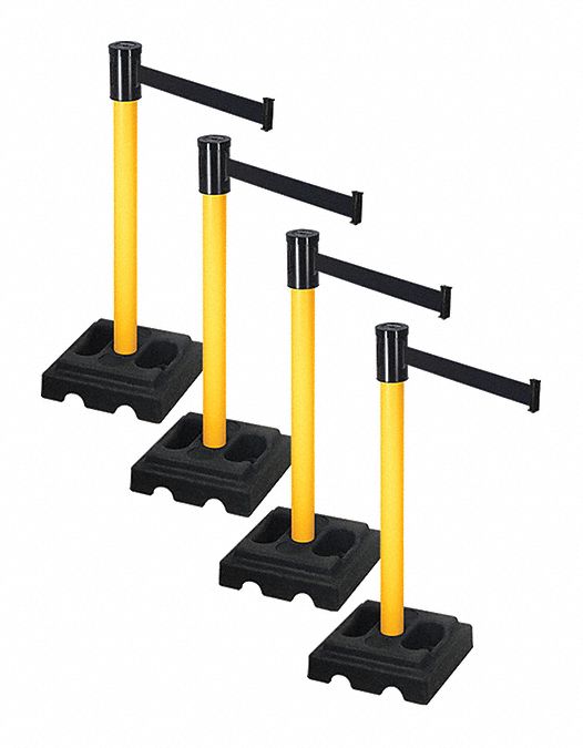 Barrier Systems, Post Yellow, 15 ft. Belt