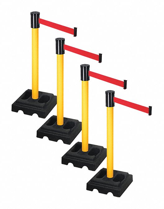 Barrier Systems, Post Yellow, 15 ft. Belt