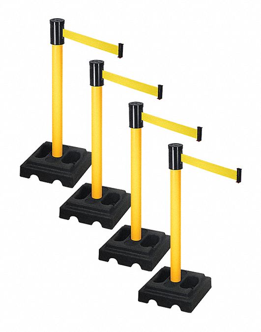 Barrier Systems, Post Yellow, 15 ft. Belt