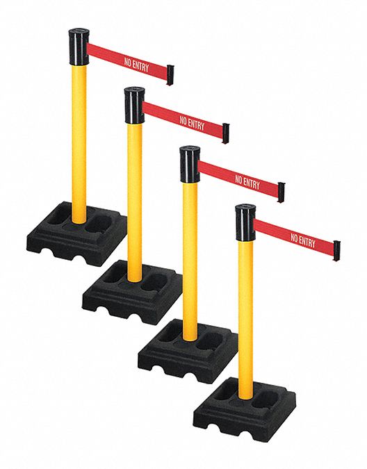 Barrier Systems, Post Yellow, 15 ft. Belt