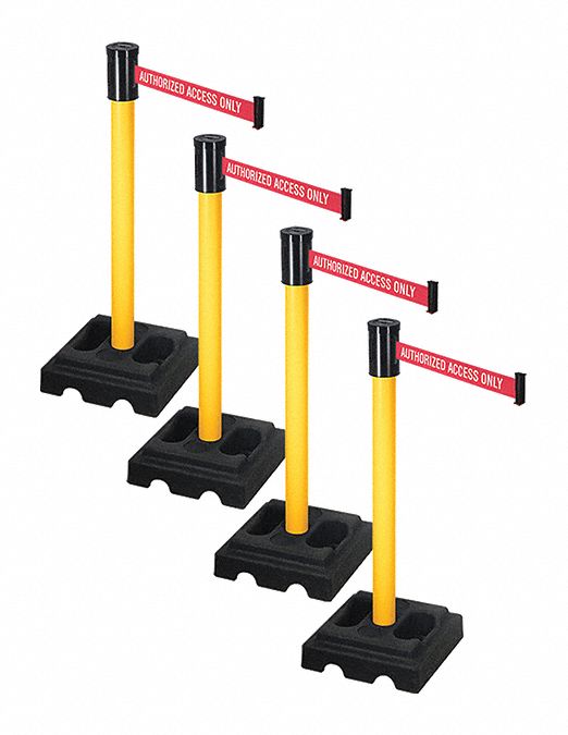 Barrier Systems, Post Yellow, 15 ft. Belt