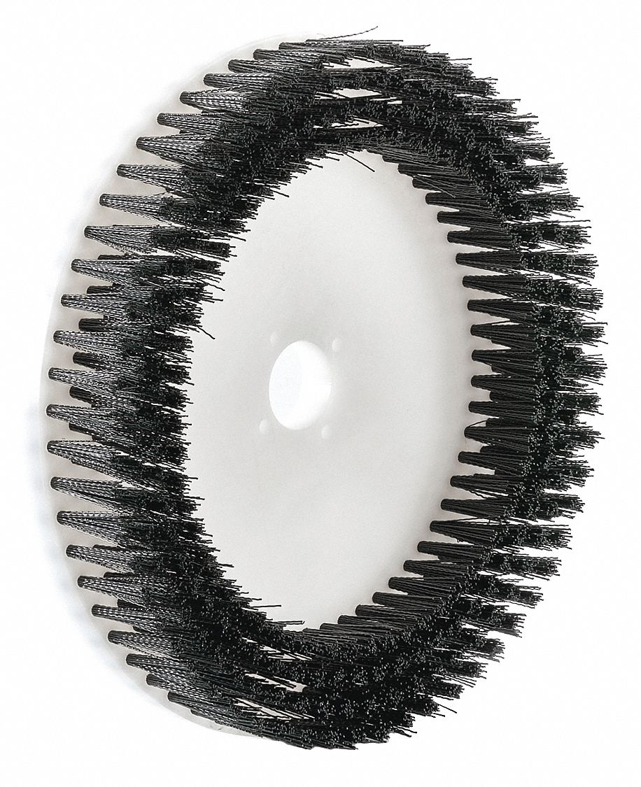 Replacement Side Disk Brush: USP20111, Polypropylene, Black, Black/White