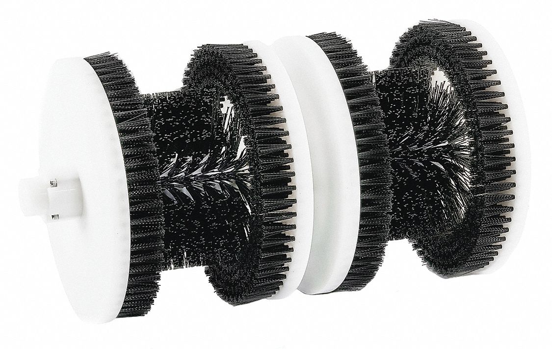 Replacement Combination Brush Assembly: USP20114, Polypropylene, Black