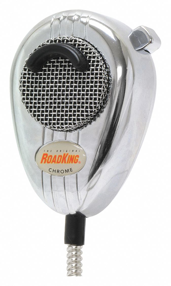 CB Microphone: Noise Cancelling, 18 ft Cord Lg, 100 W Output Power, 4-Pin
