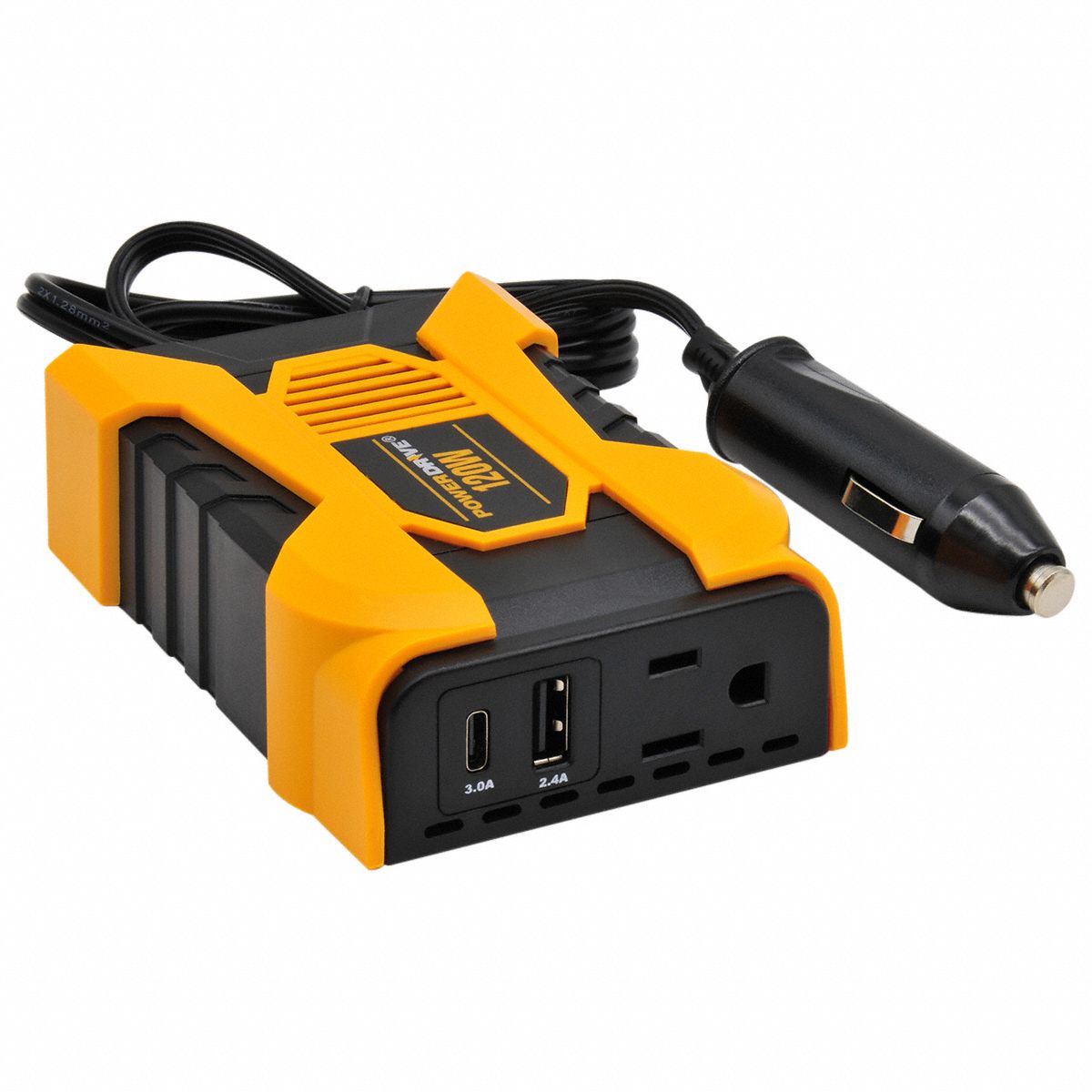 POWER DRIVE Inverter, 115VAC, 13.8VDC, 120W 52YF66PD120 Grainger