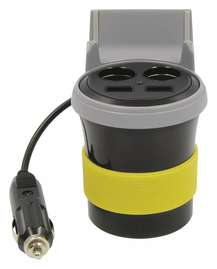 Power Adapter: Portable, 12V, 12 V DC, 3 in W x 3 1/2 in D x 4 1/2 in H