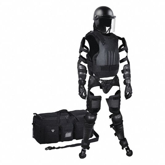 SECPRO Riot Control Suit, M/L, Foam Padded - 52YG78|16052SVCNSMLABK ...