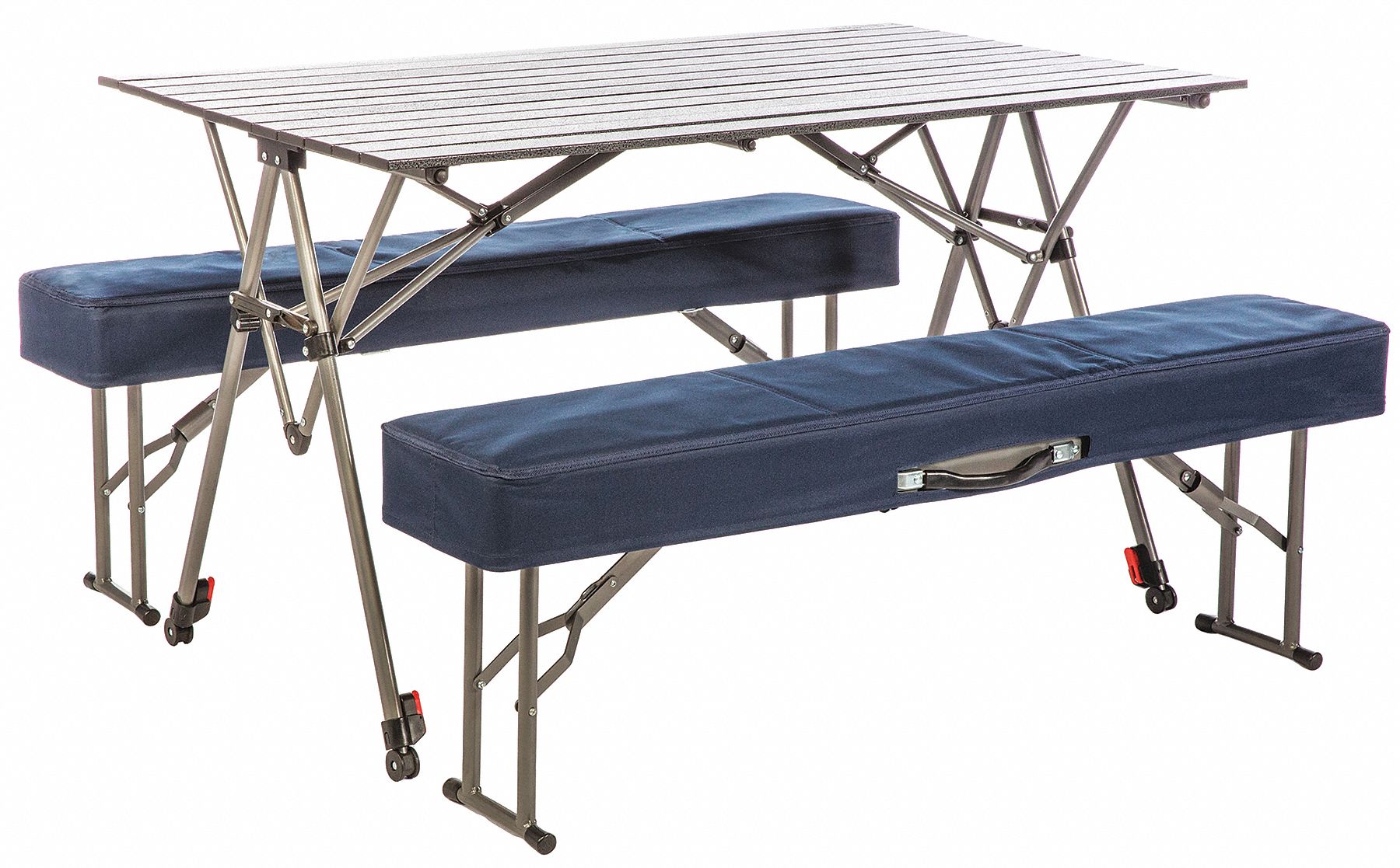 KAMPRITE TENT COT INC, Blue/Gray, 47 in Lg, Kwik Set Table 52YH08