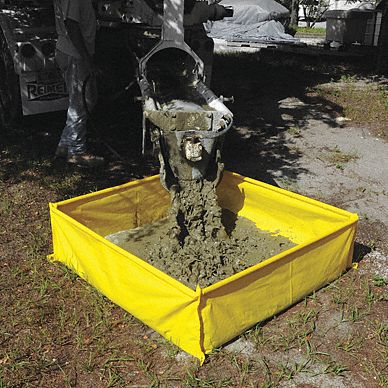 CONTAINMENT BERM, 4 X 4 FT, 139 GALLON CAPACITY, POLYETHYLENE, YELLOW