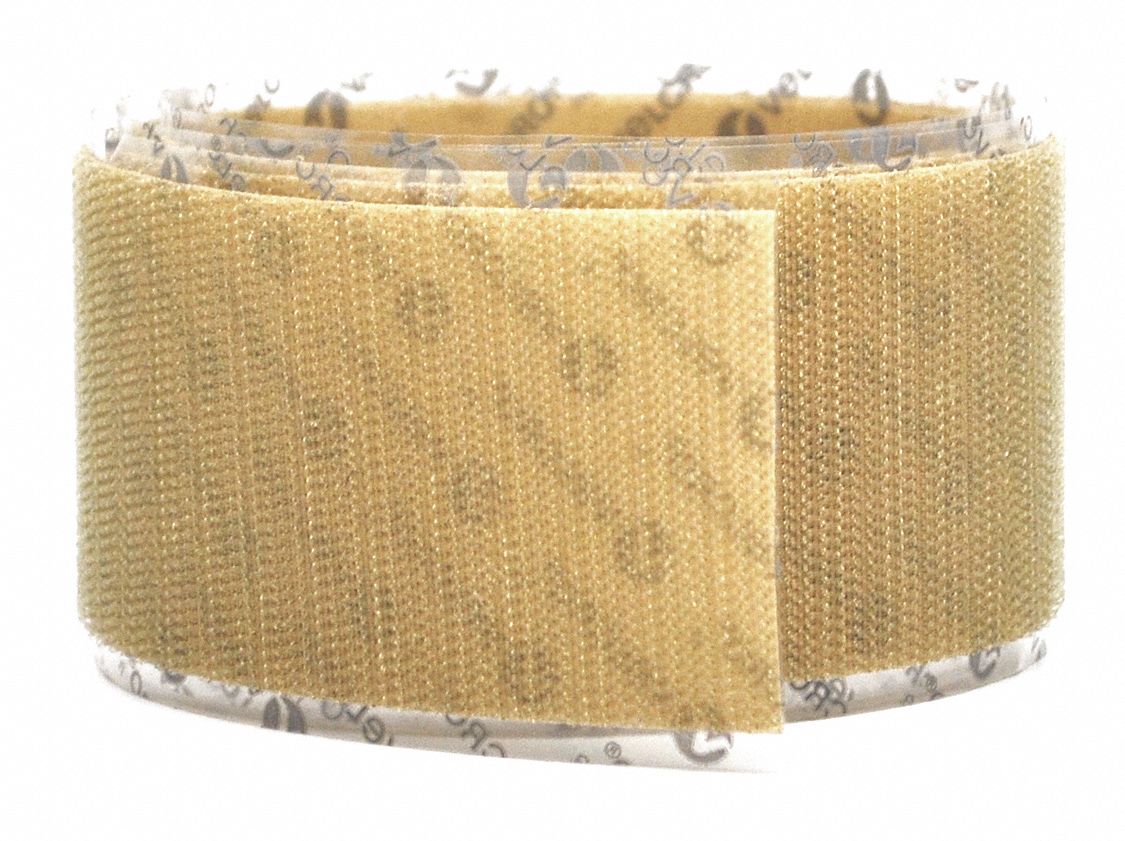 RECLOSABLE FASTENER,HOOK,BEIGE,75 FT.