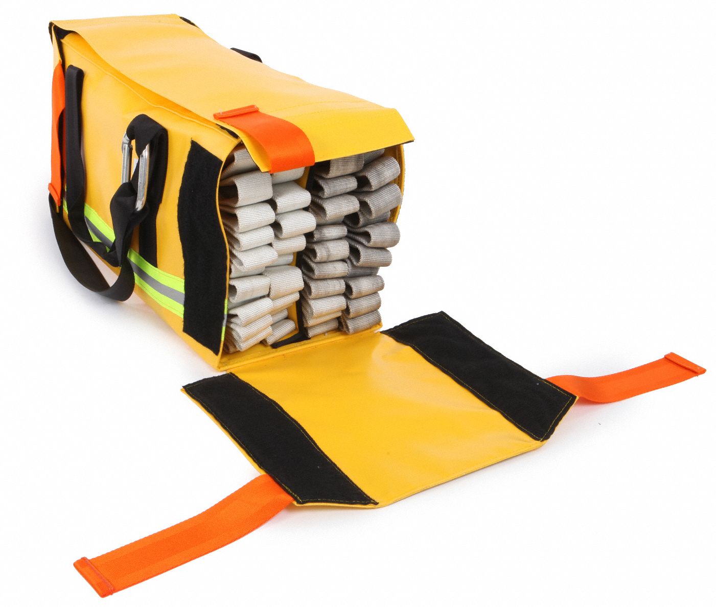 R&B FABRICATIONS Storage Bag, 1 in, Vinyl/Nylon, HiVisibility Yellow