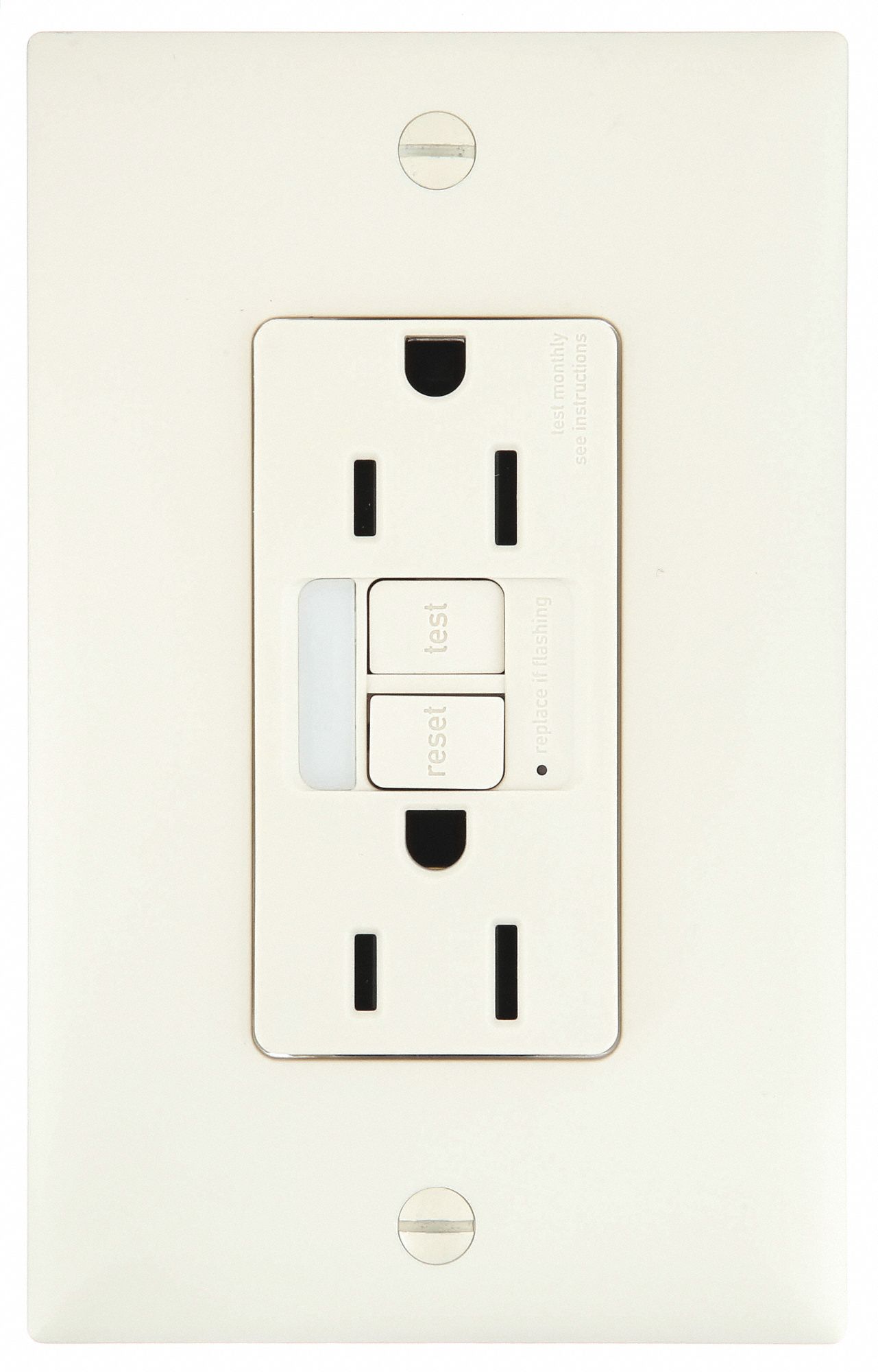 Nightlight GFCI Combo, Dplx Switch, 125VAC