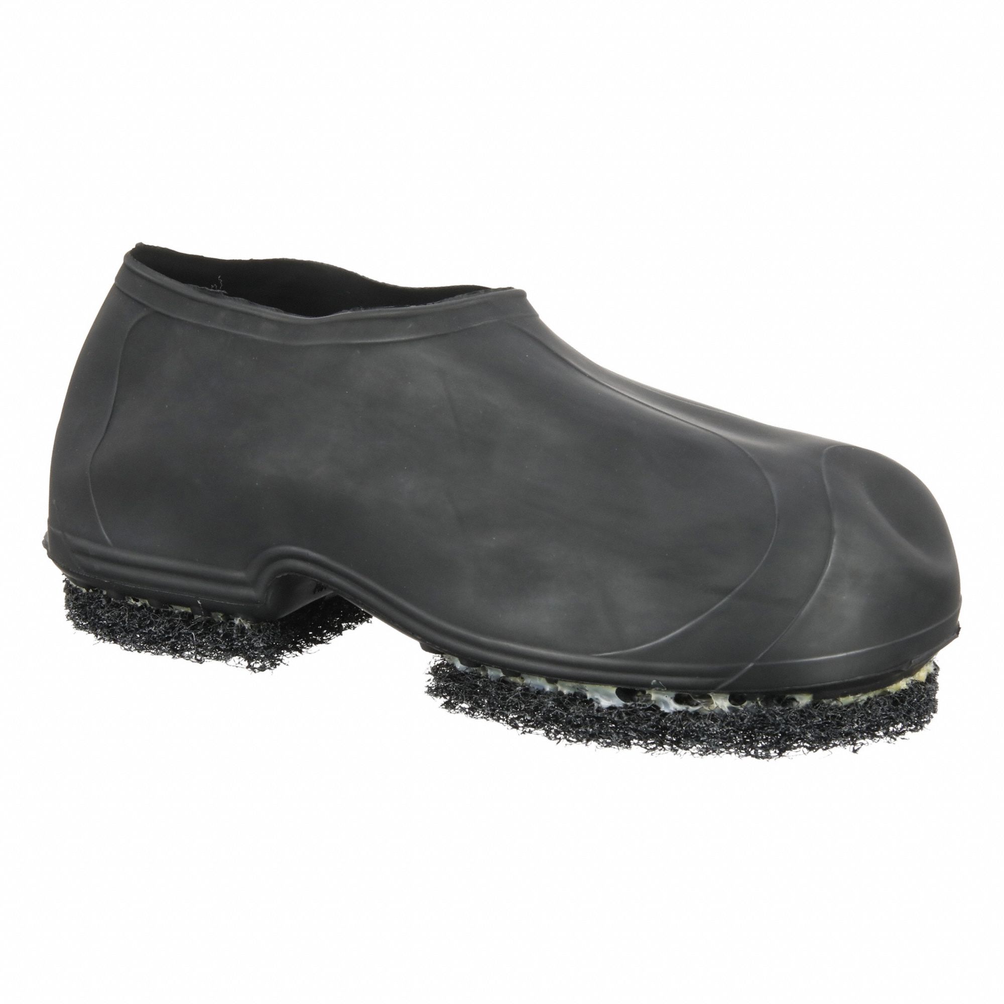 Overshoe: L, Pull-On, Polyester, Black, Unisex, 1 PR