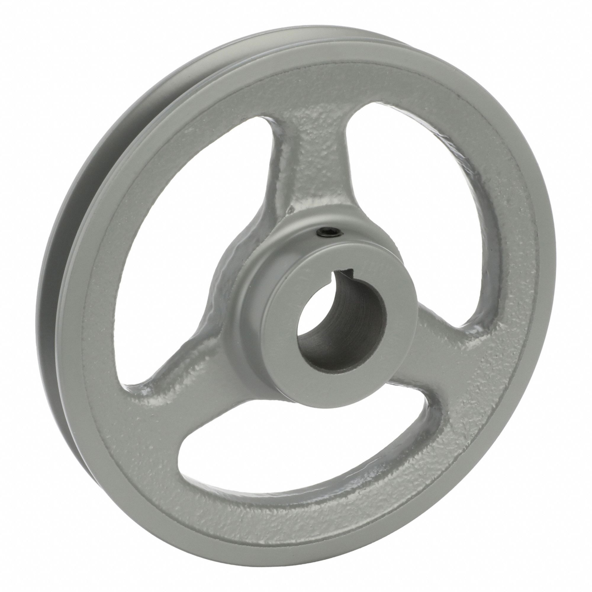 V-Belt Pulley: AK61, 1 Groove, 5.95 in OD, Fixed Bore, 1 in Bore, Cast Iron