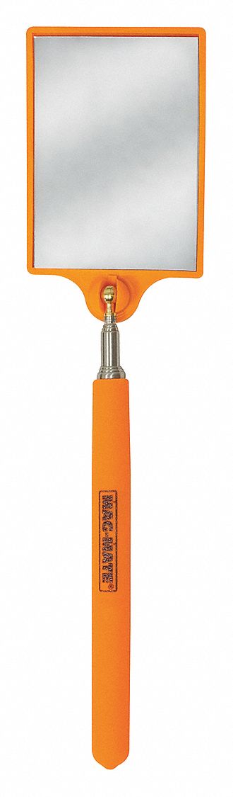 INSPECTION MIRROR, 3 1/2 IN L X 2 1/2 IN W MIRROR SIZE, GLASS MATERIAL, NON-SLIP